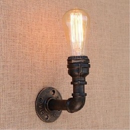 Lámpara de pared pequeña decorativa con pipa de agua sencilla y nostálgica