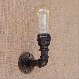 Lámpara de pared pequeña decorativa con pipa de agua sencilla y nostálgica