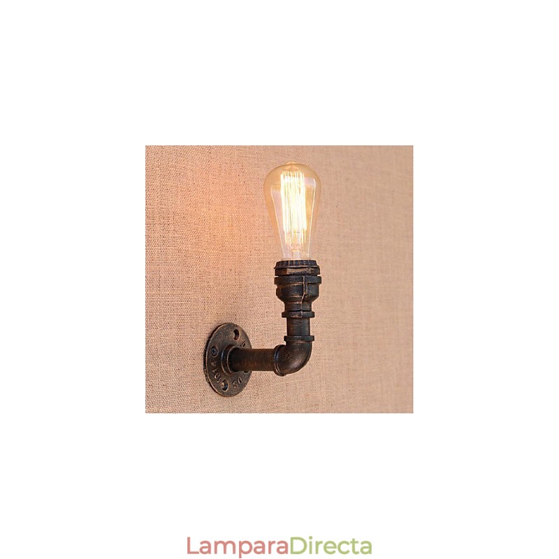 Lámpara de pared pequeña decorativa con pipa de agua sencilla y nostálgica