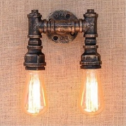 Lámpara de pared pequeña decorativa con pipa de agua sencilla y nostálgica