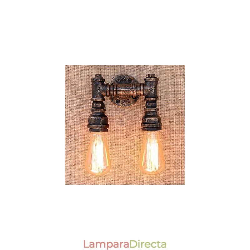 Lámpara de pared pequeña decorativa con pipa de agua sencilla y nostálgica