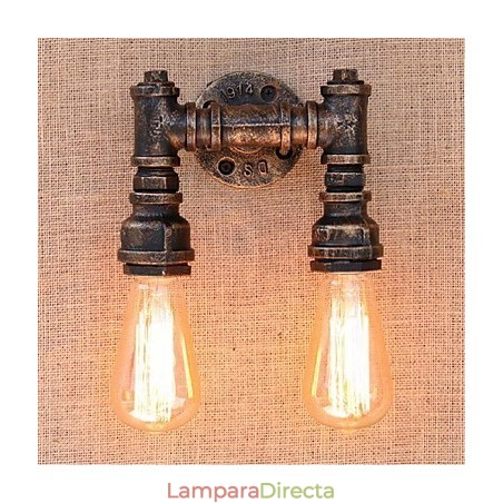 Lámpara de pared pequeña decorativa con pipa de agua sencilla y nostálgica Lámpara de pared pequeña decorativa con pipa de agua sencilla y nostálgica