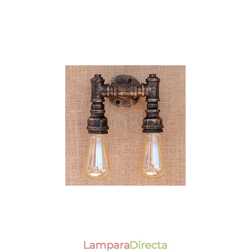 Lámpara de pared pequeña decorativa con pipa de agua sencilla y nostálgica