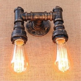 Lámpara de pared pequeña decorativa con pipa de agua sencilla y nostálgica