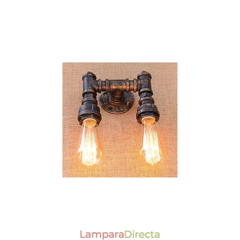 Lámpara de pared pequeña decorativa con pipa de agua sencilla y nostálgica