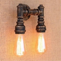 Lámpara de pared pequeña decorativa con pipa de agua sencilla y nostálgica