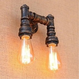 Lámpara de pared pequeña decorativa con pipa de agua sencilla y nostálgica