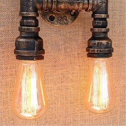 Lámpara de pared pequeña decorativa con pipa de agua sencilla y nostálgica