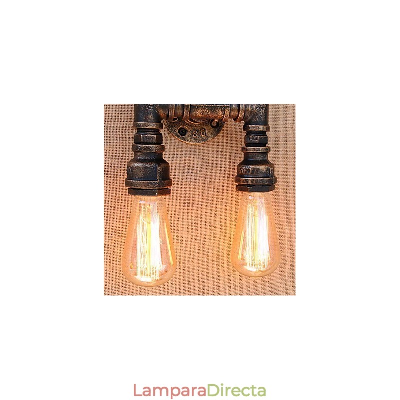 Lámpara de pared pequeña decorativa con pipa de agua sencilla y nostálgica