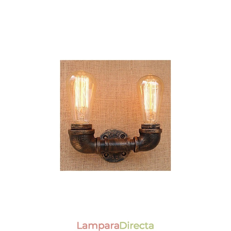 Lámpara de pared pequeña decorativa con pipa de agua sencilla y nostálgica