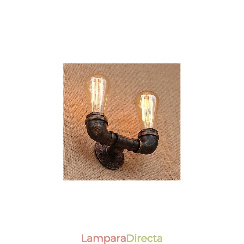 Lámpara de pared pequeña decorativa con pipa de agua sencilla y nostálgica
