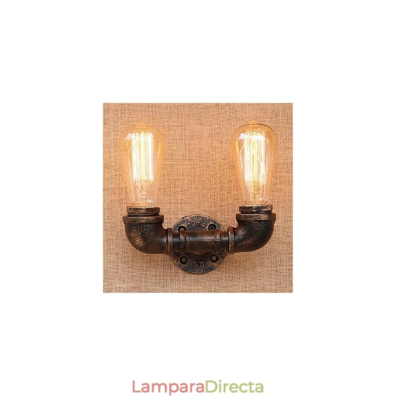 Lámpara de pared pequeña decorativa con pipa de agua sencilla y nostálgica