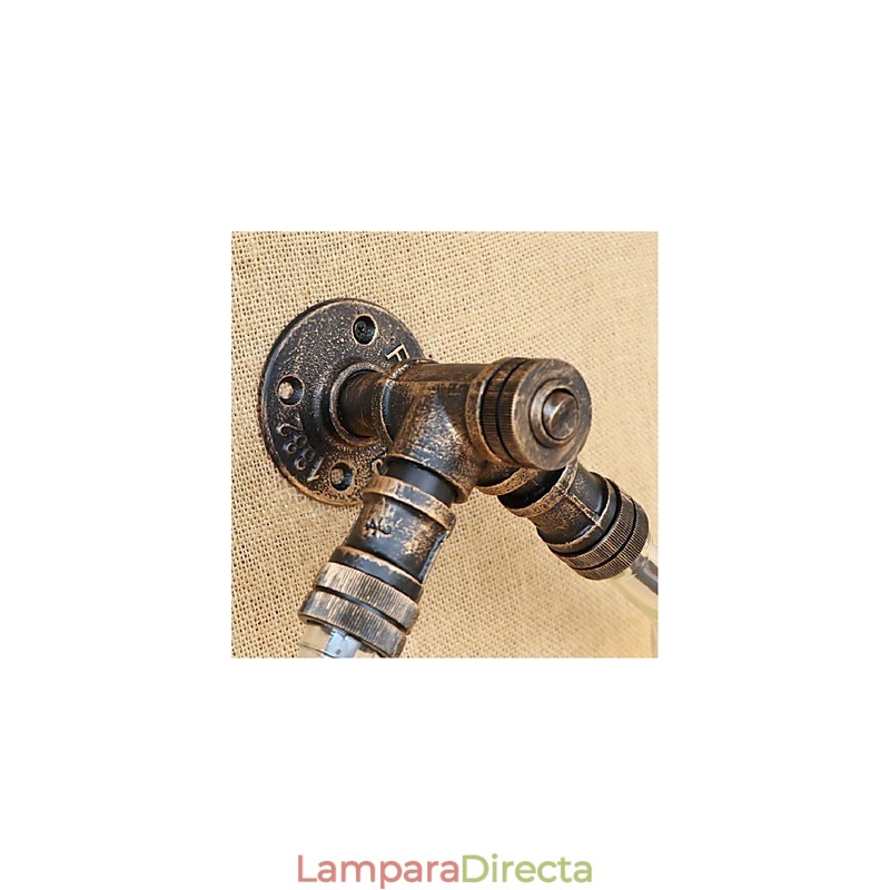 Lámpara de pared estilo retro americano con diseño de botella de agua, estilo industrial creativo, color gris
