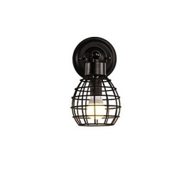Lámparas de pared de tubo retro, estilo loft, estilo jaula de pájaros negra, de metal, para comedor, cocina, bar, cafetería, decoración, iluminación.