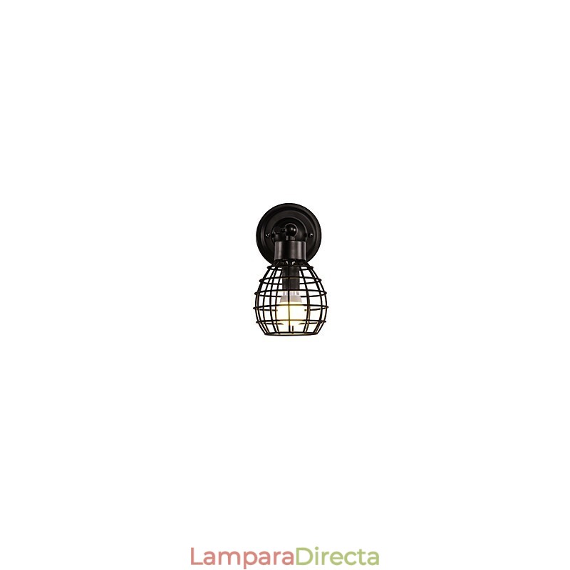 Lámparas de pared de tubo retro, estilo loft, estilo jaula de pájaros negra, de metal, para comedor, cocina, bar, cafetería, decoración, iluminación.