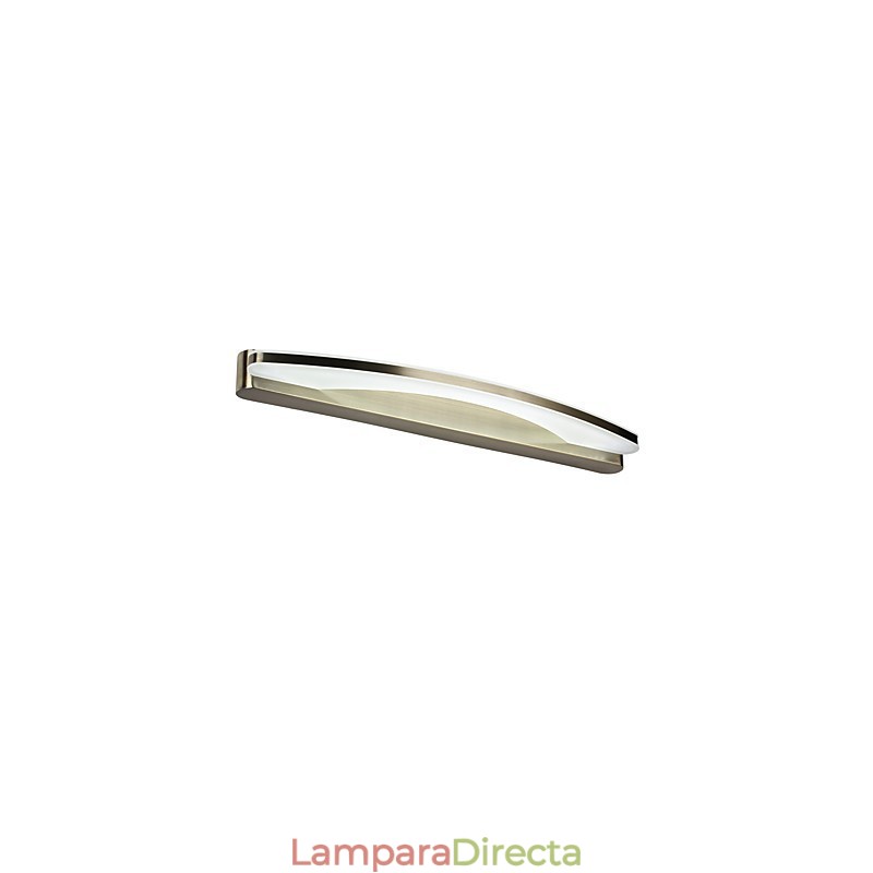 Aplique de pared moderno y contemporáneo en cromo para iluminación ambiental de baño.