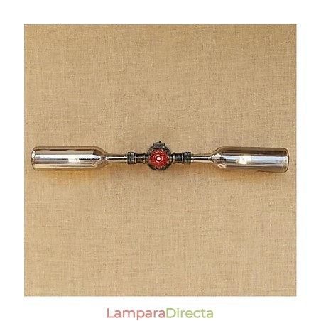 Lámpara de pared estilo retro americano con diseño de botella de agua, estilo industrial creativo, color gris Lámpara de pared estilo retro americano con diseño de botella de agua, estilo industrial creativo, color gris