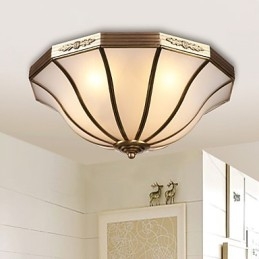 Lámpara de techo de cobre con diseño decorativo contemporáneo moderno