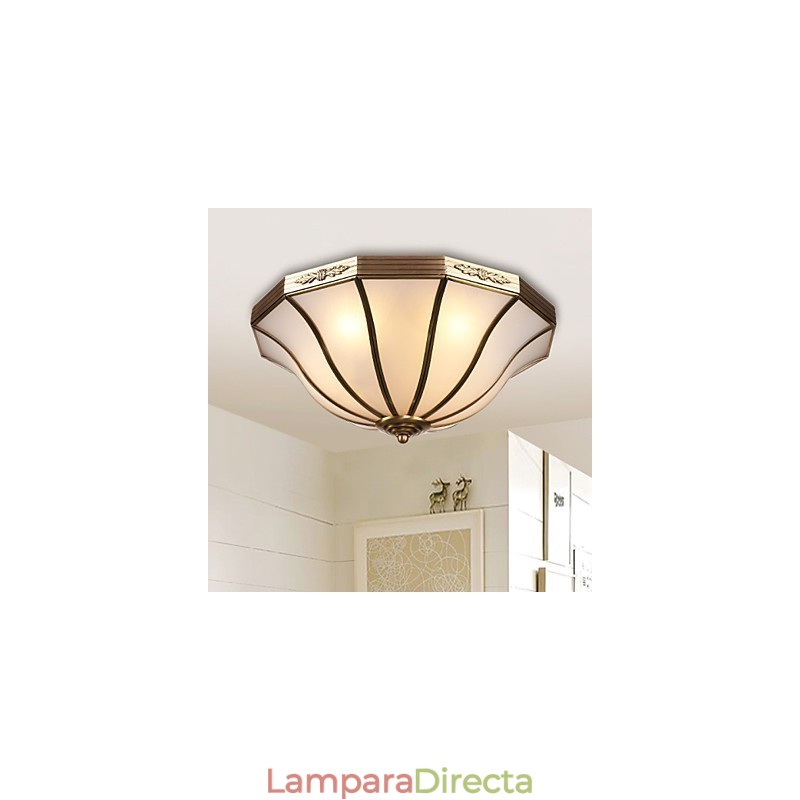 Lámpara de techo de cobre con diseño decorativo contemporáneo moderno