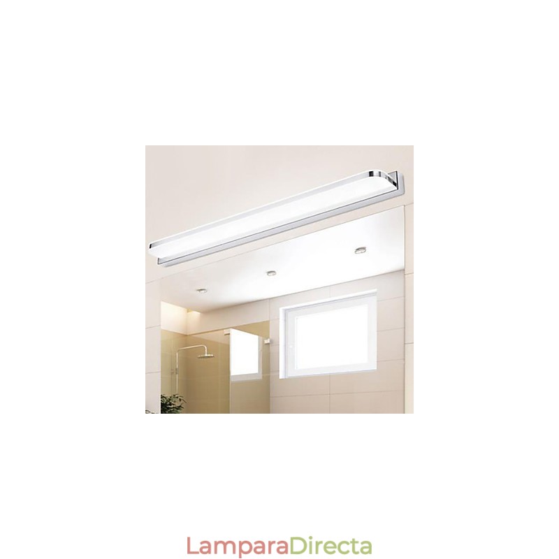 Iluminación de baño estilo mini, moderna y contemporánea, de metal.