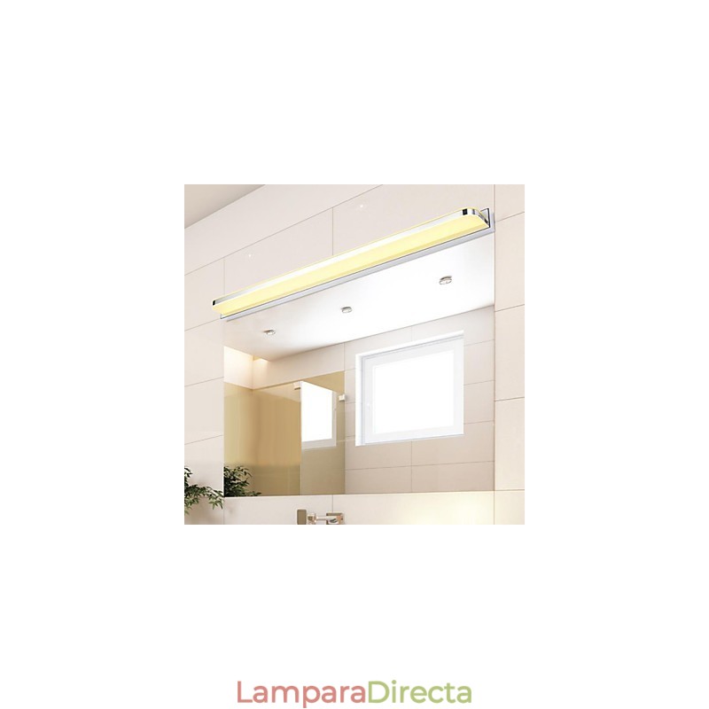 Iluminación de baño estilo mini, moderna y contemporánea, de metal.