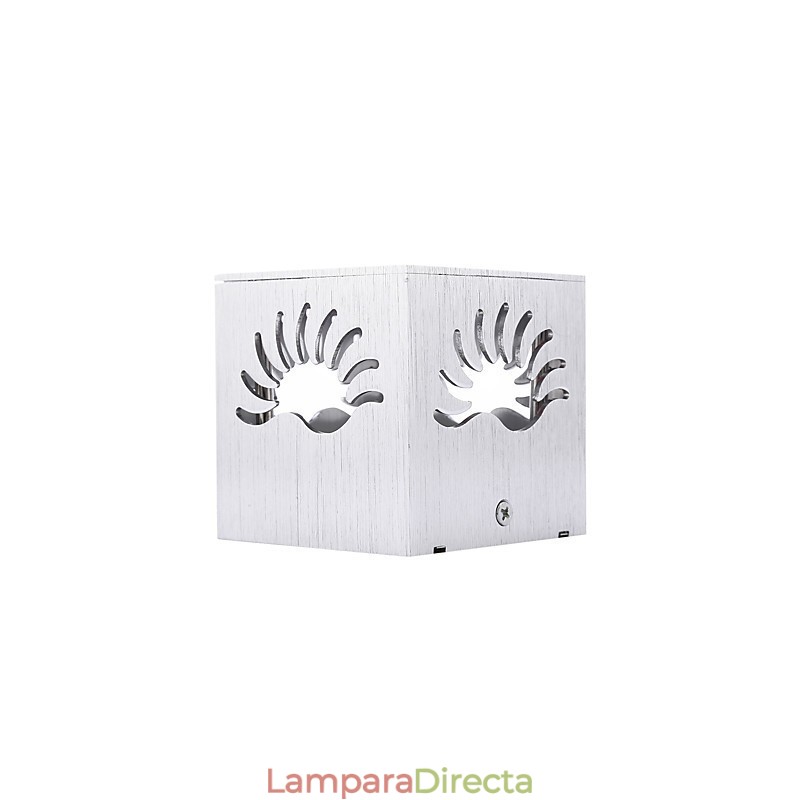 Apliques de pared con iluminación ambiental, modernos y contemporáneos, con acabado galvanizado.