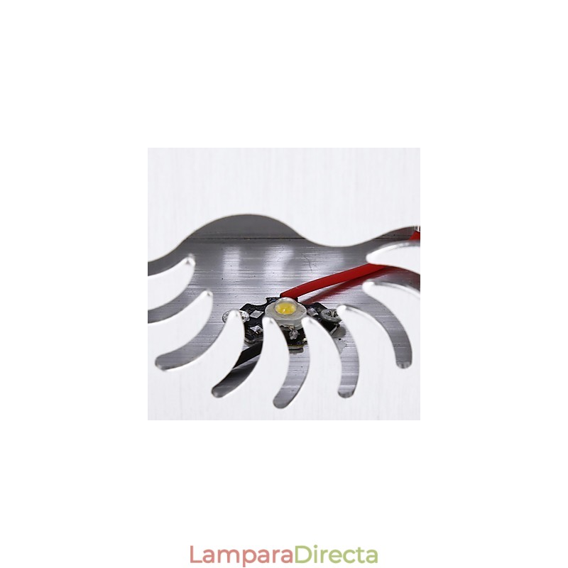 Apliques de pared con iluminación ambiental, modernos y contemporáneos, con acabado galvanizado.