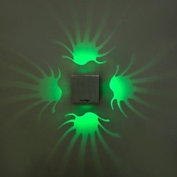 Apliques de pared con iluminación ambiental, modernos y contemporáneos, con acabado galvanizado.