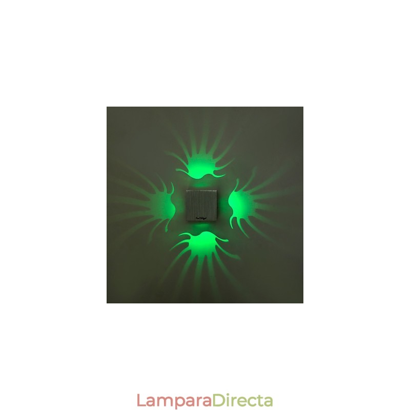 Apliques de pared con iluminación ambiental, modernos y contemporáneos, con acabado galvanizado.