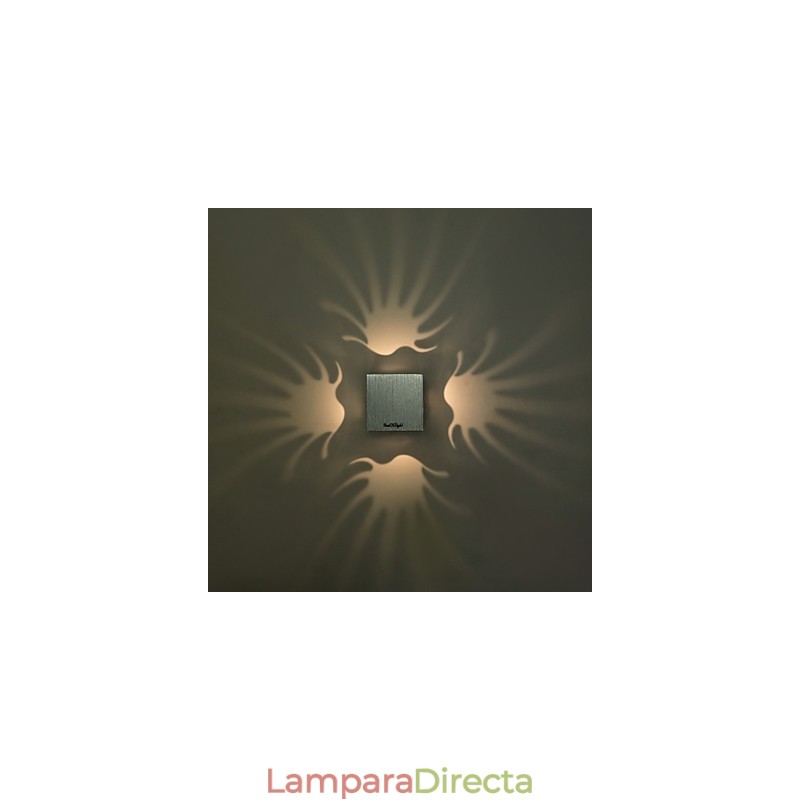 Apliques de pared con iluminación ambiental, modernos y contemporáneos, con acabado galvanizado.