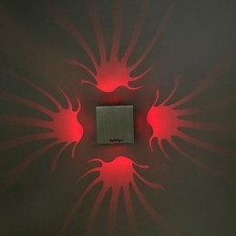 Apliques de pared con iluminación ambiental, modernos y contemporáneos, con acabado galvanizado.