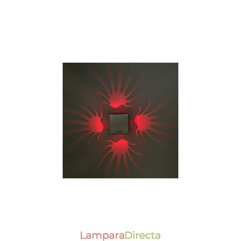 Apliques de pared con iluminación ambiental, modernos y contemporáneos, con acabado galvanizado.