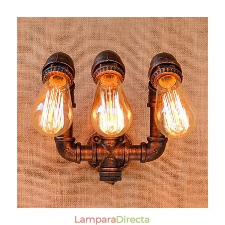 Apliques de pared con luz ambiental de estilo rústico de cabaña con pintura campestre Apliques de pared con luz ambiental de estilo rústico de cabaña con pintura campestre