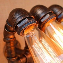 Apliques de pared con luz ambiental de estilo rústico de cabaña con pintura campestre
