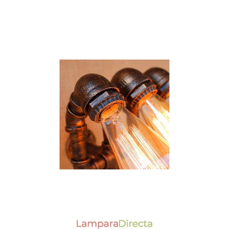 Apliques de pared con luz ambiental de estilo rústico de cabaña con pintura campestre
