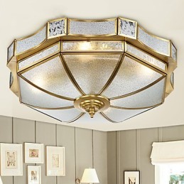 Lámpara de techo de cobre con diseño decorativo contemporáneo moderno