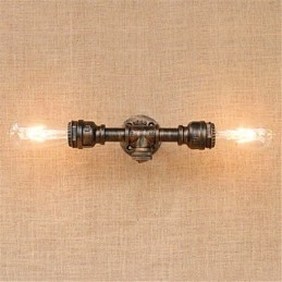 Apliques de pared con luz ambiental con pintura rústica tipo cabaña