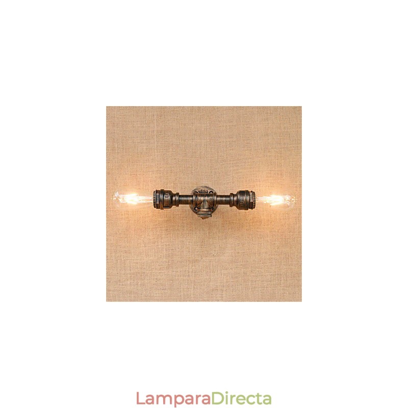 Apliques de pared con luz ambiental con pintura rústica tipo cabaña