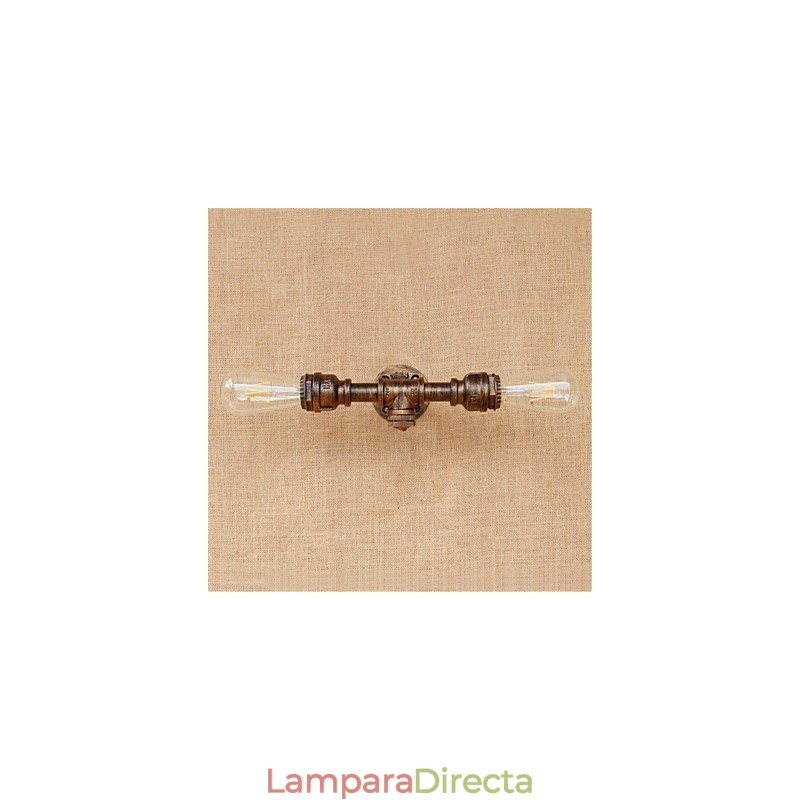 Apliques de pared con luz ambiental con pintura rústica tipo cabaña