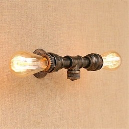 Apliques de pared con luz ambiental con pintura rústica tipo cabaña