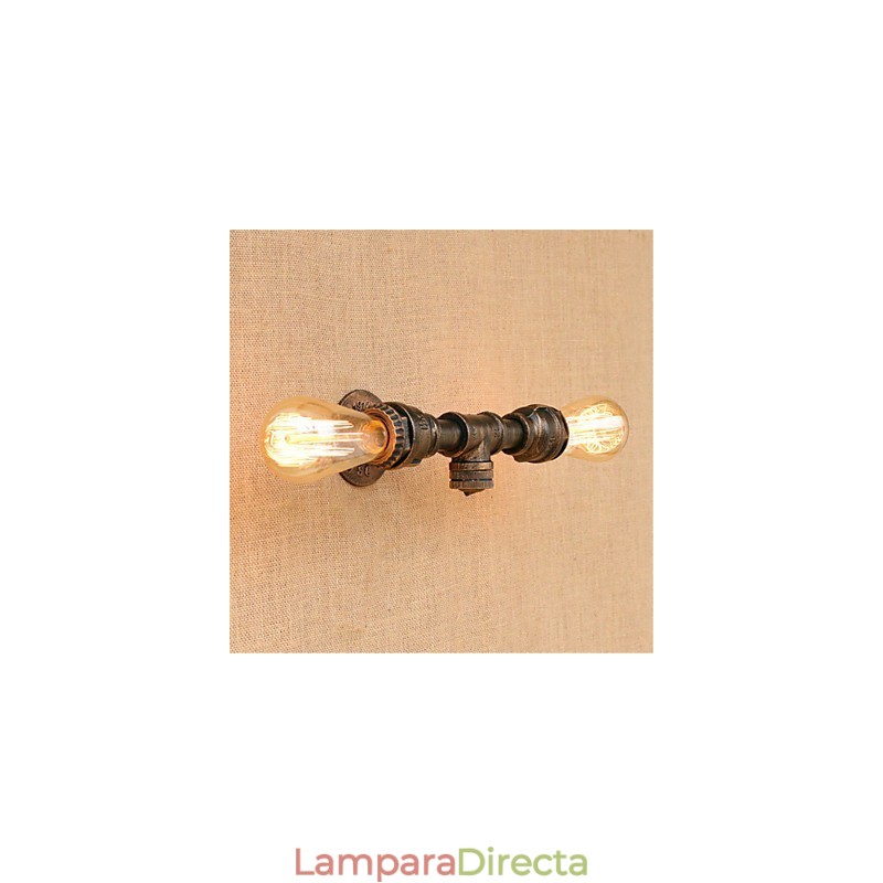 Apliques de pared con luz ambiental con pintura rústica tipo cabaña