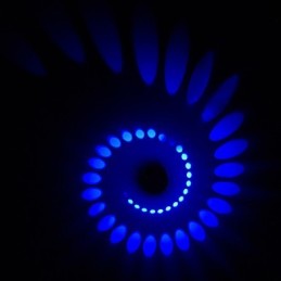 Lámpara de pared empotrada moderna y contemporánea con acabado galvanizado para iluminación ambiental