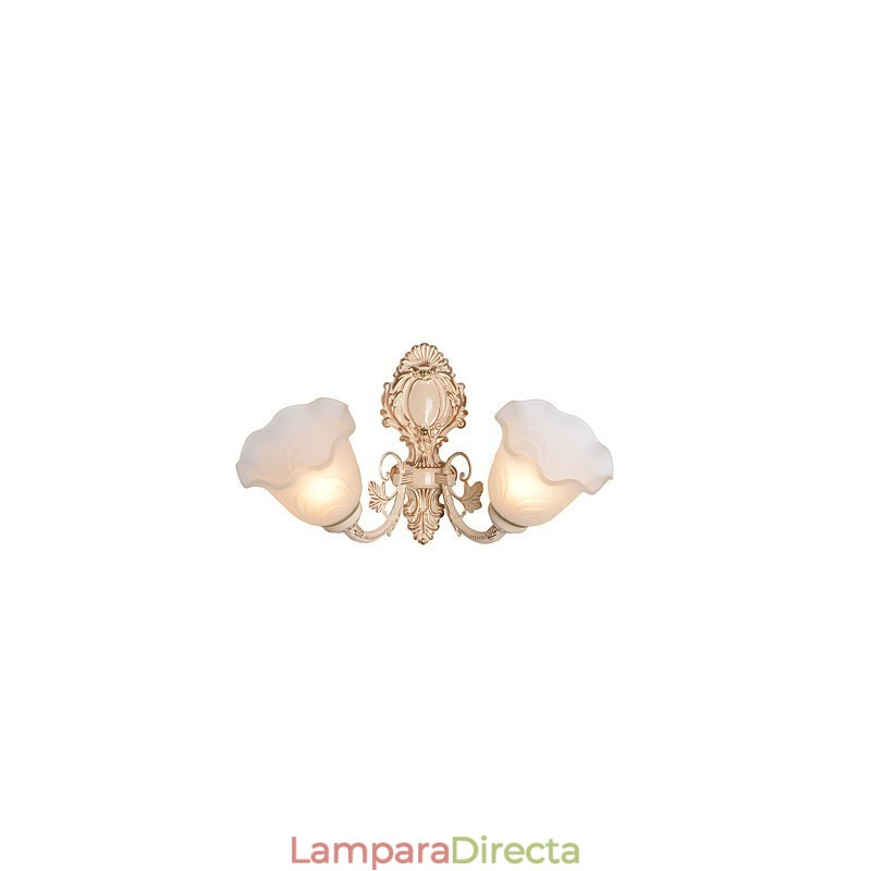 Apliques de pared con iluminación ascendente de estilo mini con pintura campestre