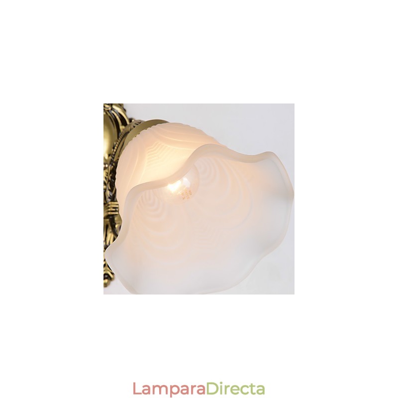 Apliques de pared con iluminación ascendente de estilo mini con pintura campestre