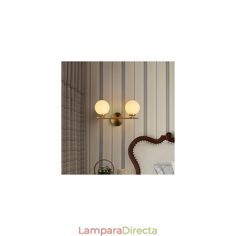 Lámpara de pared moderna contemporánea de bronce con función de mini apliques de pared de estilo uplight.