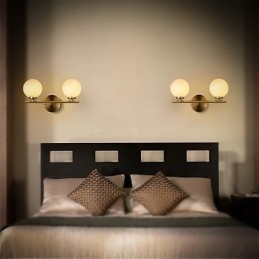 Lámpara de pared moderna contemporánea de bronce con función de mini apliques de pared de estilo uplight.