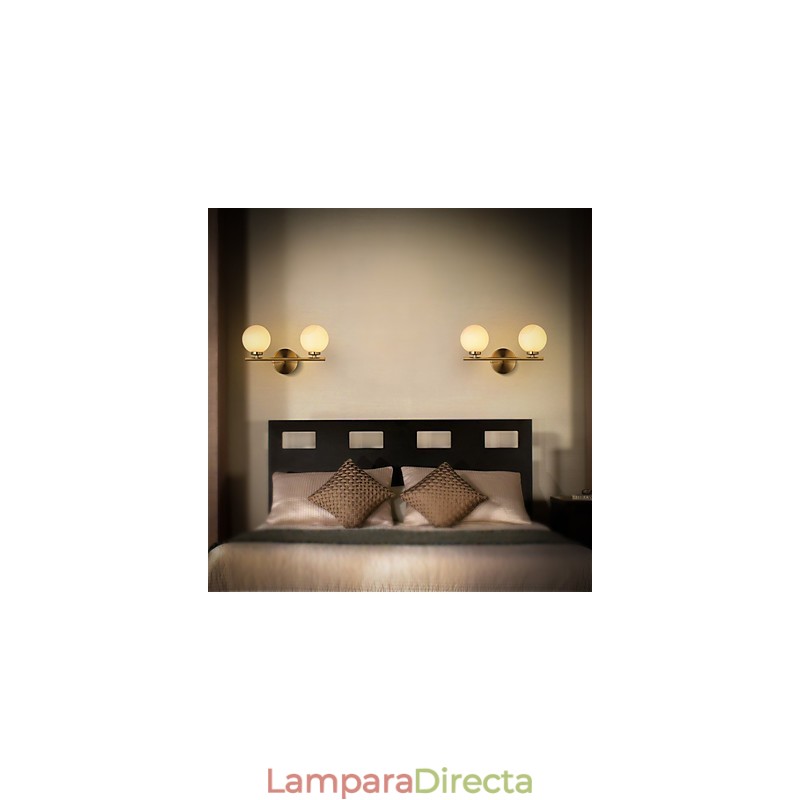 Lámpara de pared moderna contemporánea de bronce con función de mini apliques de pared de estilo uplight.
