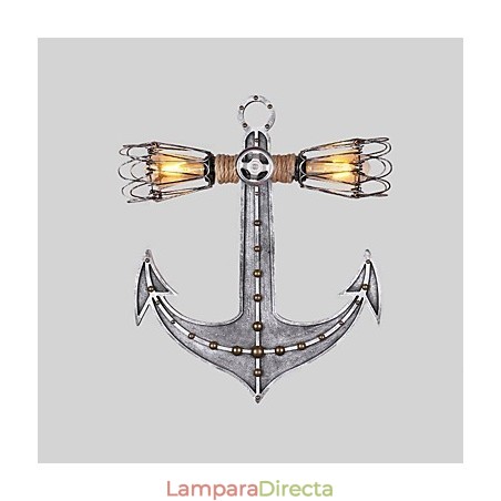 Lámparas de pared industriales vintage de madera con forma de ancla de barco, iluminación creativa para decoración de restaurantes, cafeterías y bares. Lámparas de pared industriales vintage de madera con forma de ancla de barco, iluminación creativa para decoración de restaurantes, cafeterías y bares.