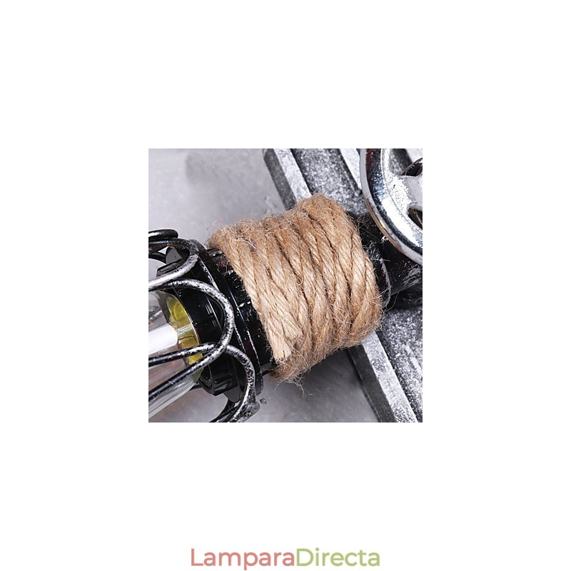 Lámparas de pared industriales vintage de madera con forma de ancla de barco, iluminación creativa para decoración de restaurantes, cafeterías y bares.