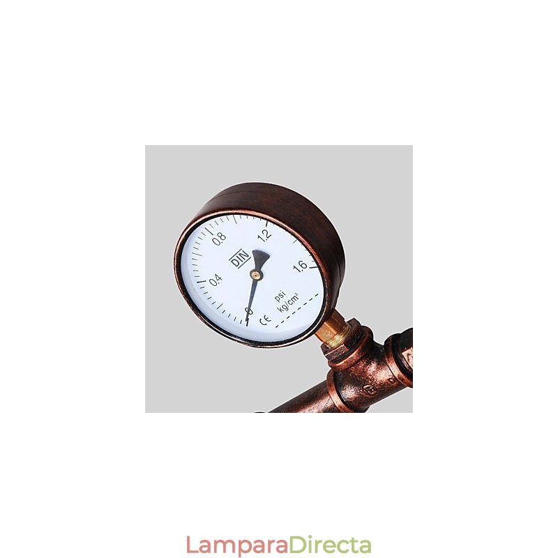 Lámparas de pared de tubo industriales vintage con forma de timón de madera, luces giratorias creativas, iluminación decorativa para restaurantes, cafeterías y bares.